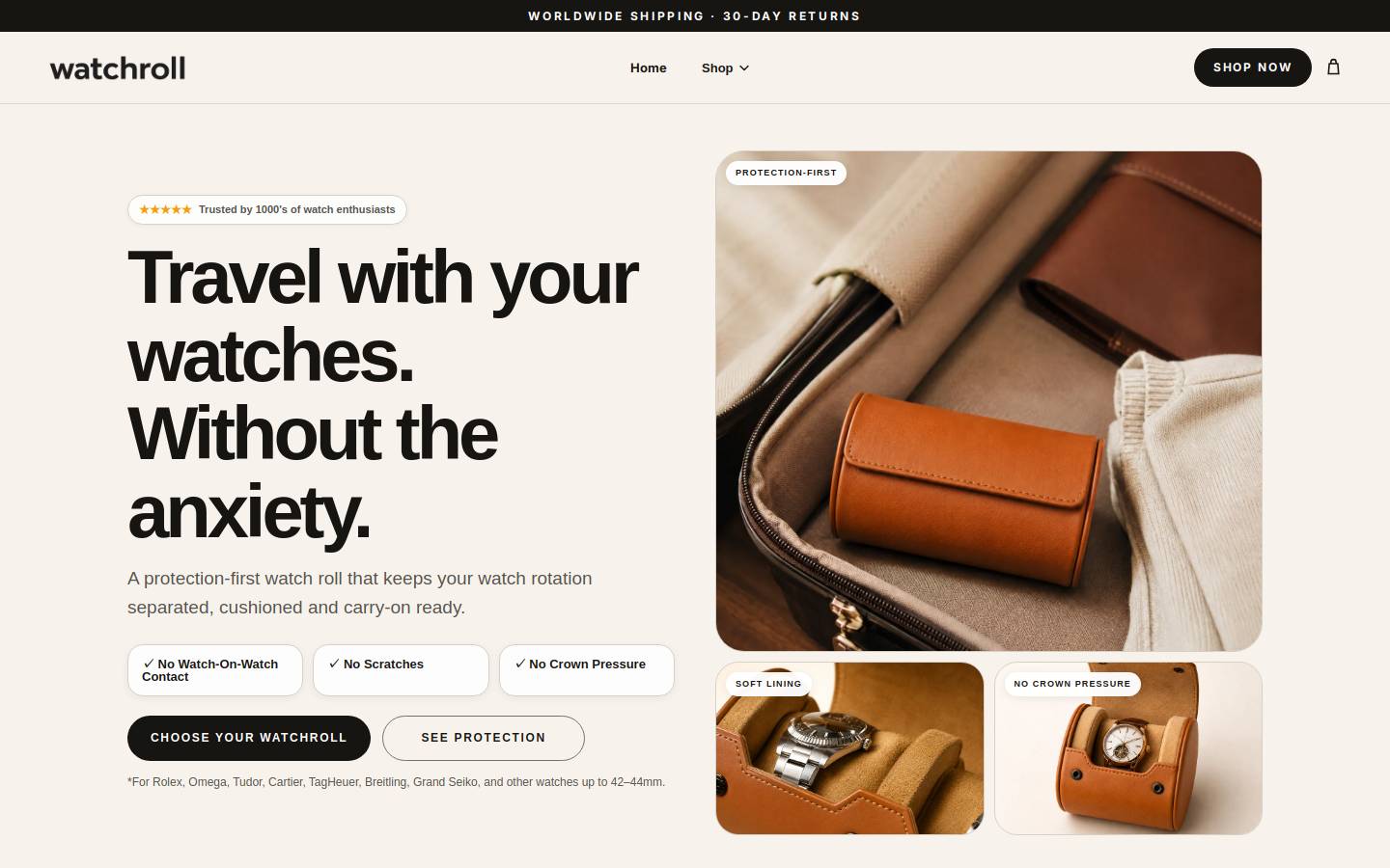 watchroll.shop homepage screenshot