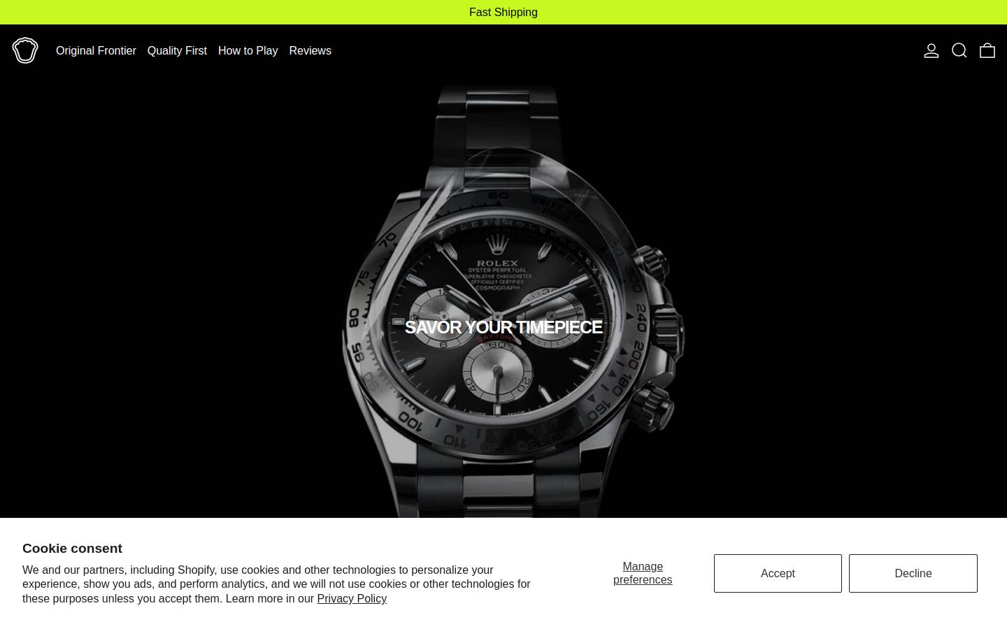 WatchShell homepage screenshot