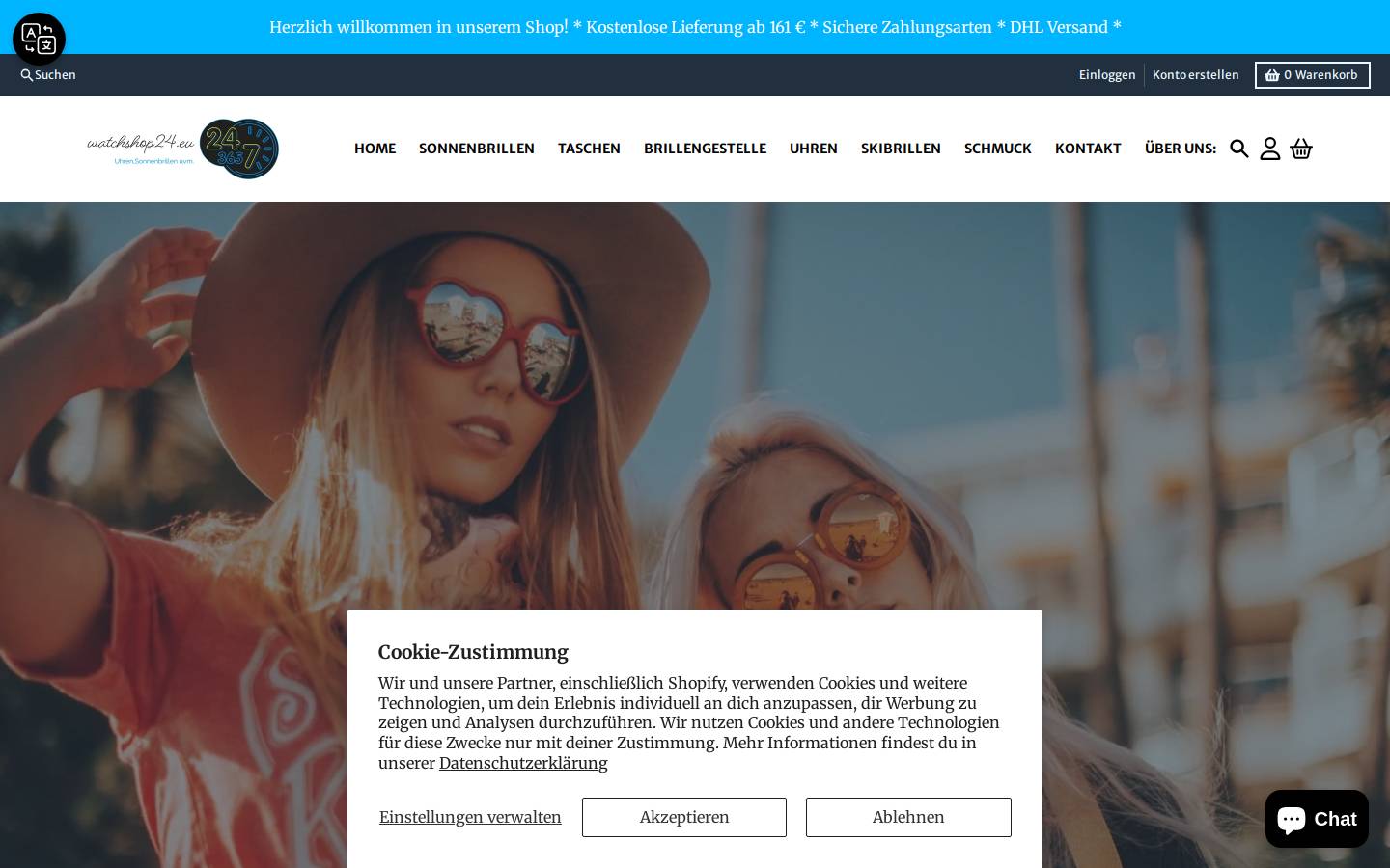 Watchshop24 homepage screenshot