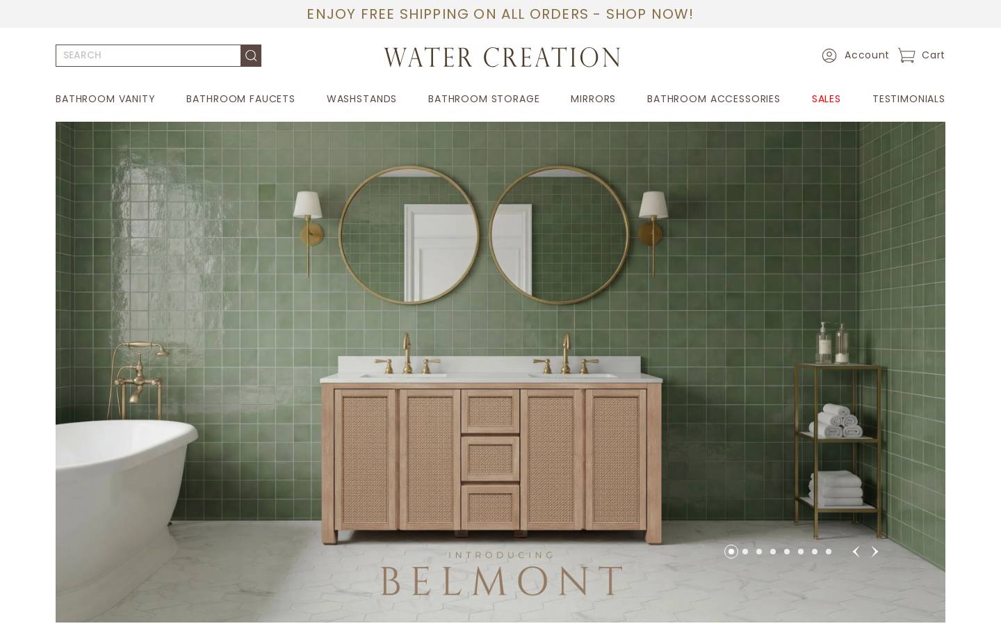 Water Creation homepage screenshot