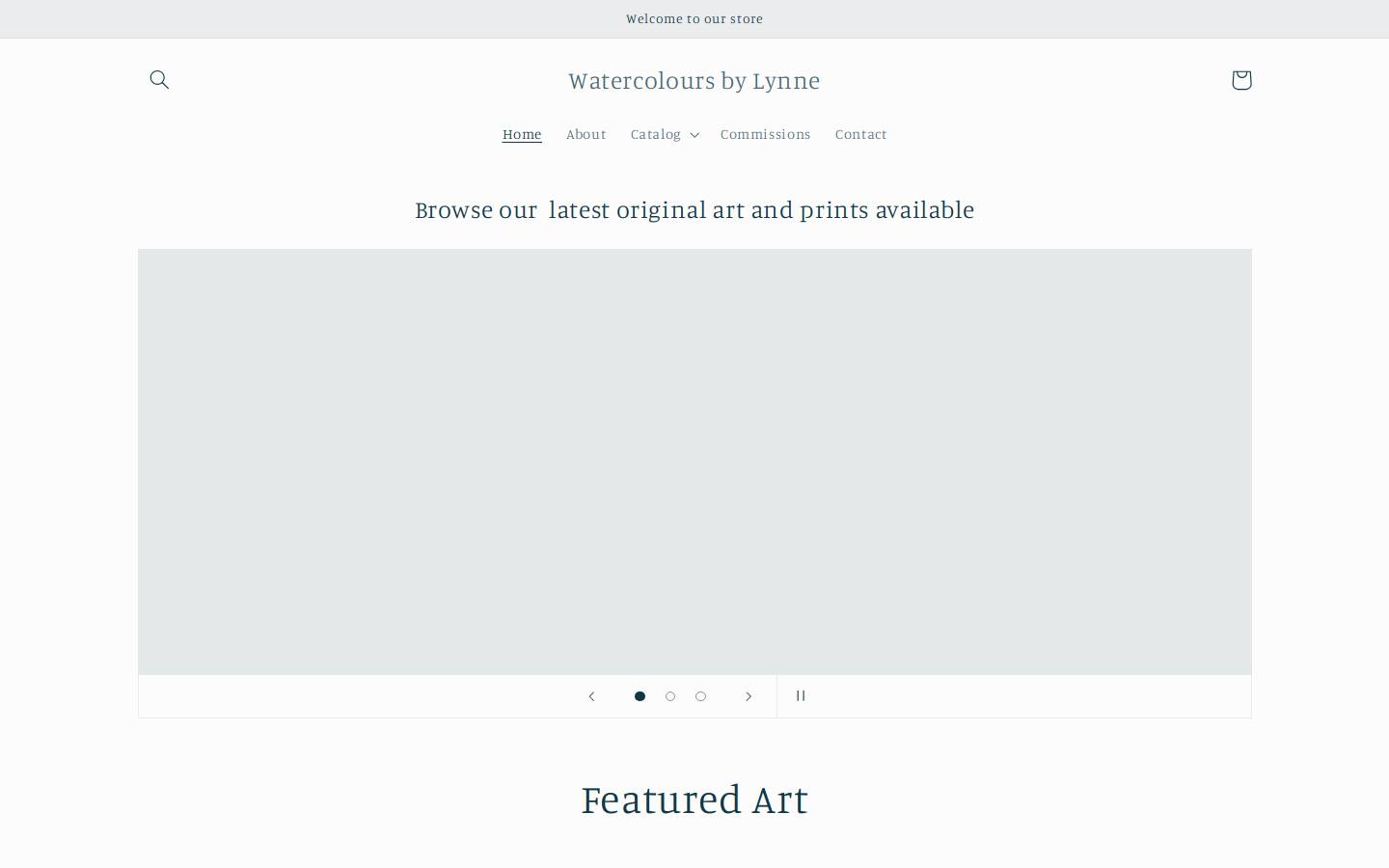 watercoloursbylynne.net homepage screenshot