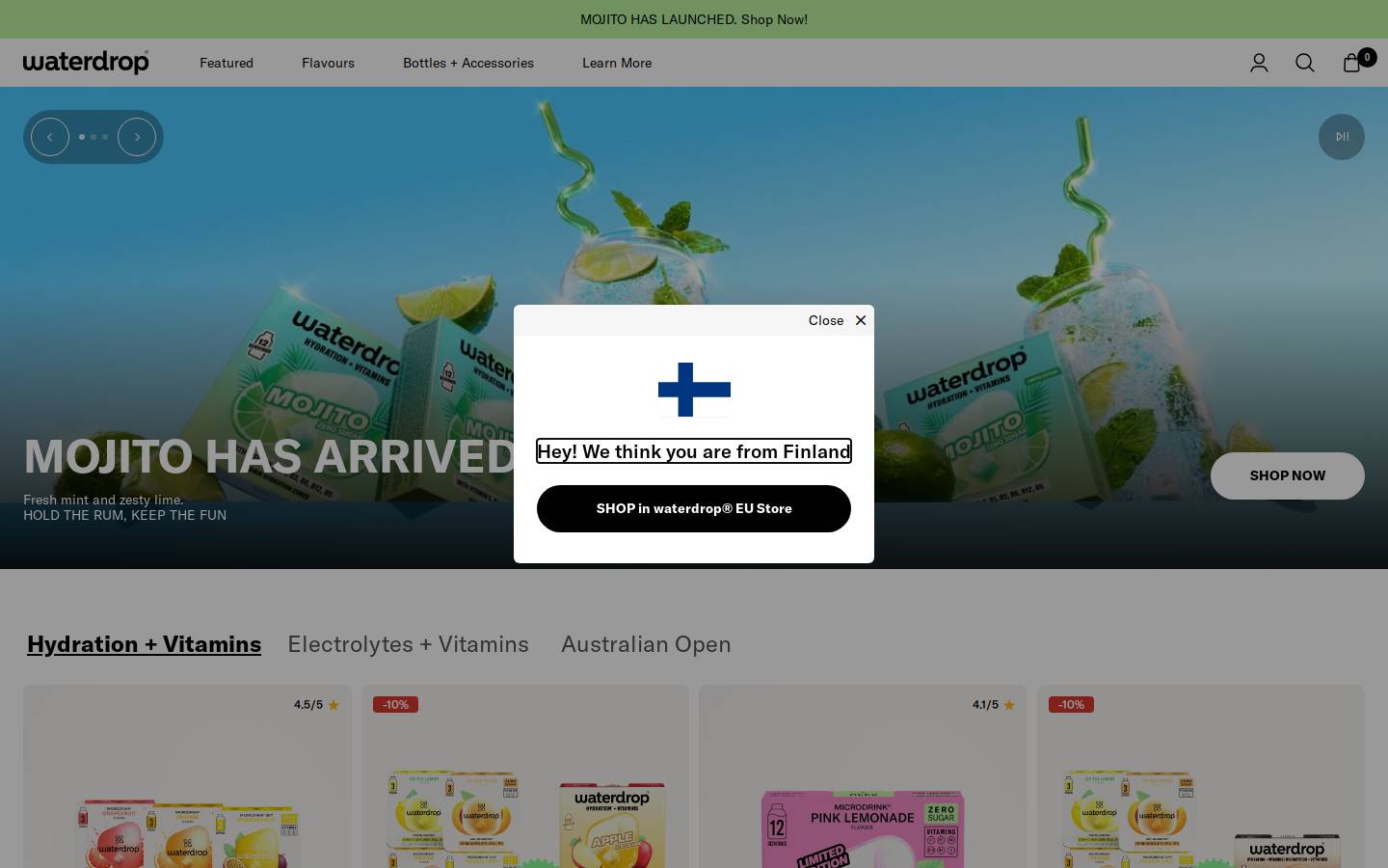 Waterdrop homepage screenshot