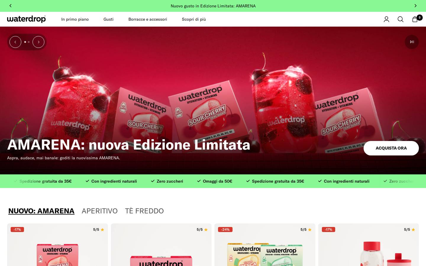 Waterdrop homepage screenshot