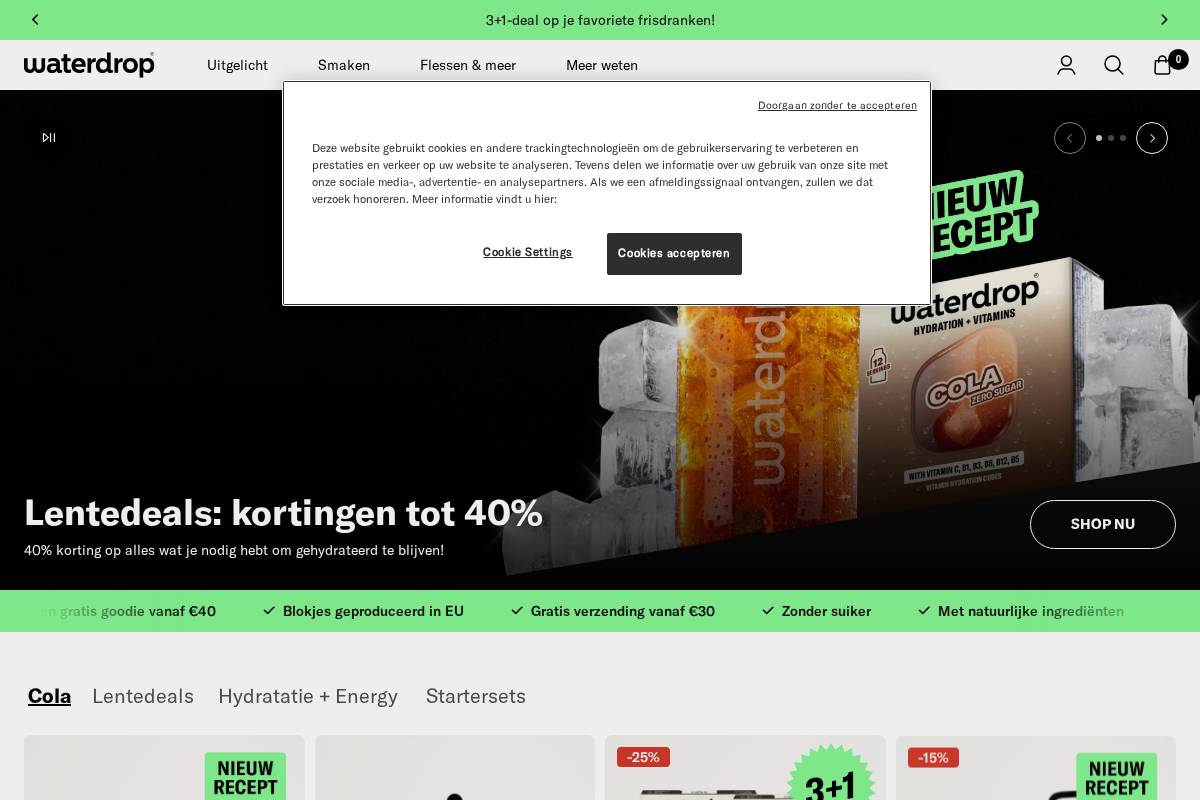 Waterdrop homepage screenshot