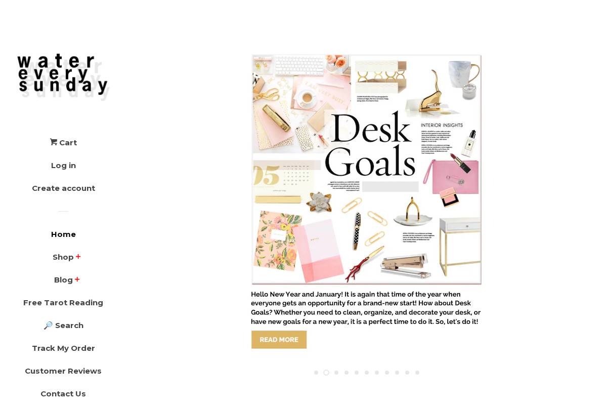 watereverysunday.com homepage screenshot