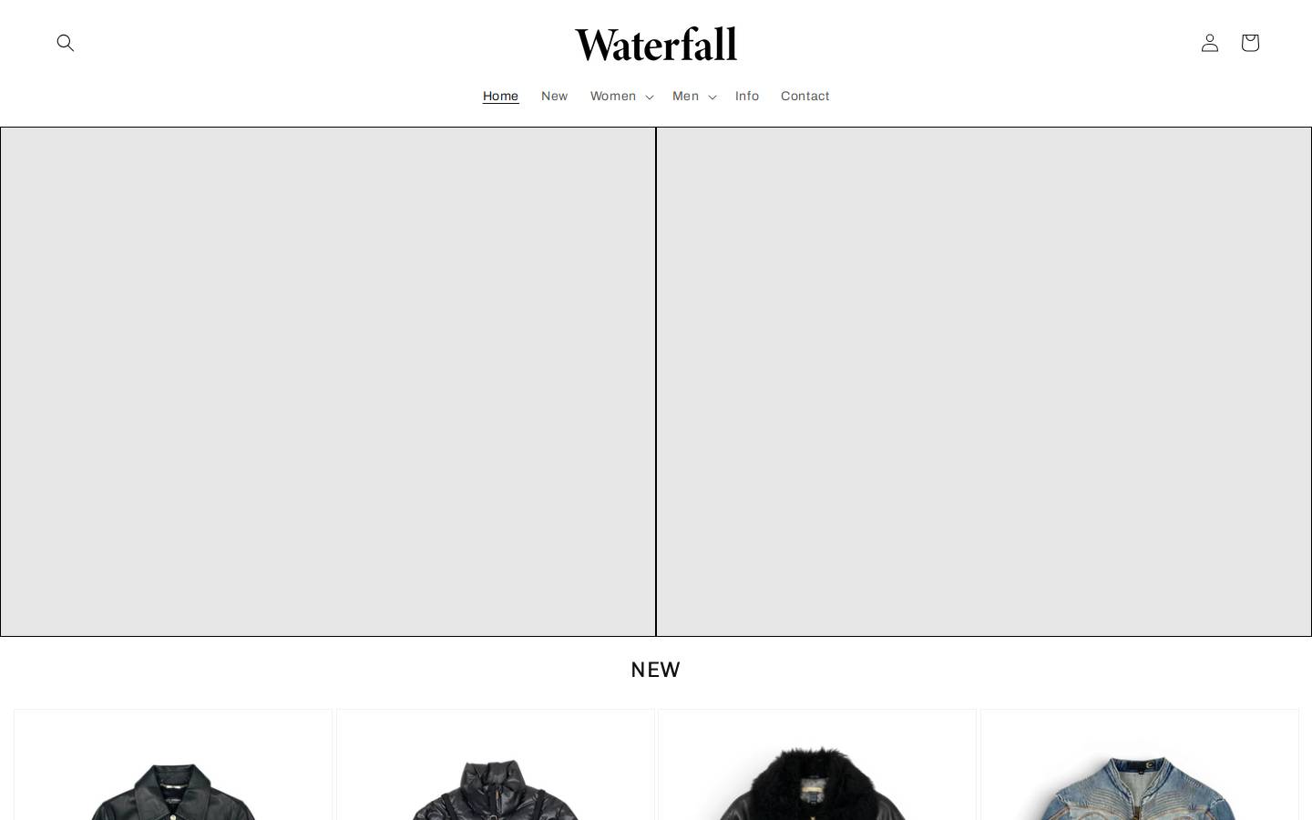 waterfallstore.com homepage screenshot