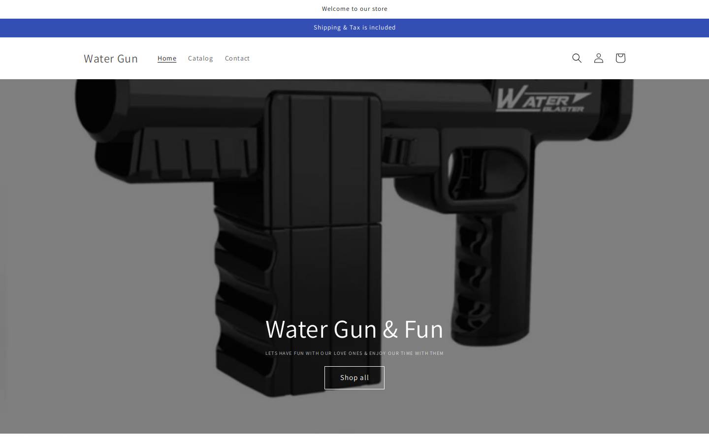 watergun.store homepage screenshot