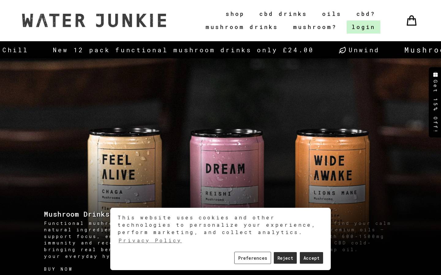 waterjunkie.com homepage screenshot