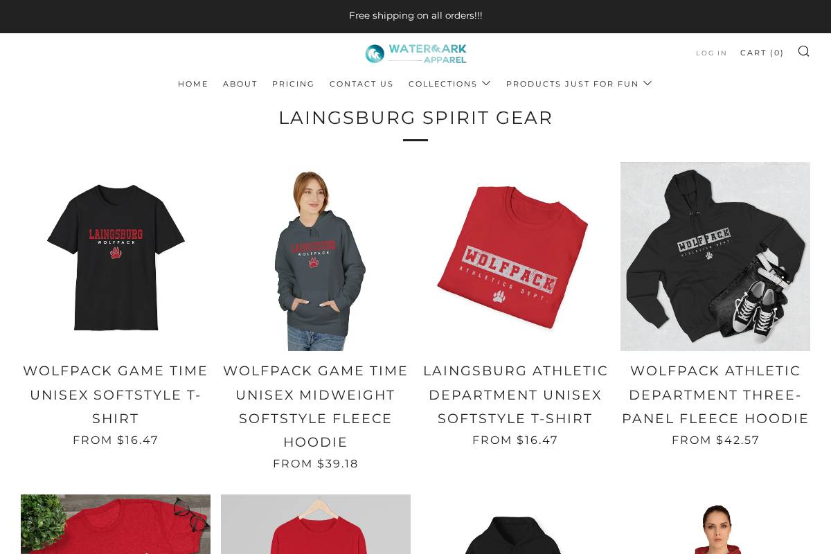 watermarkapparel.net homepage screenshot