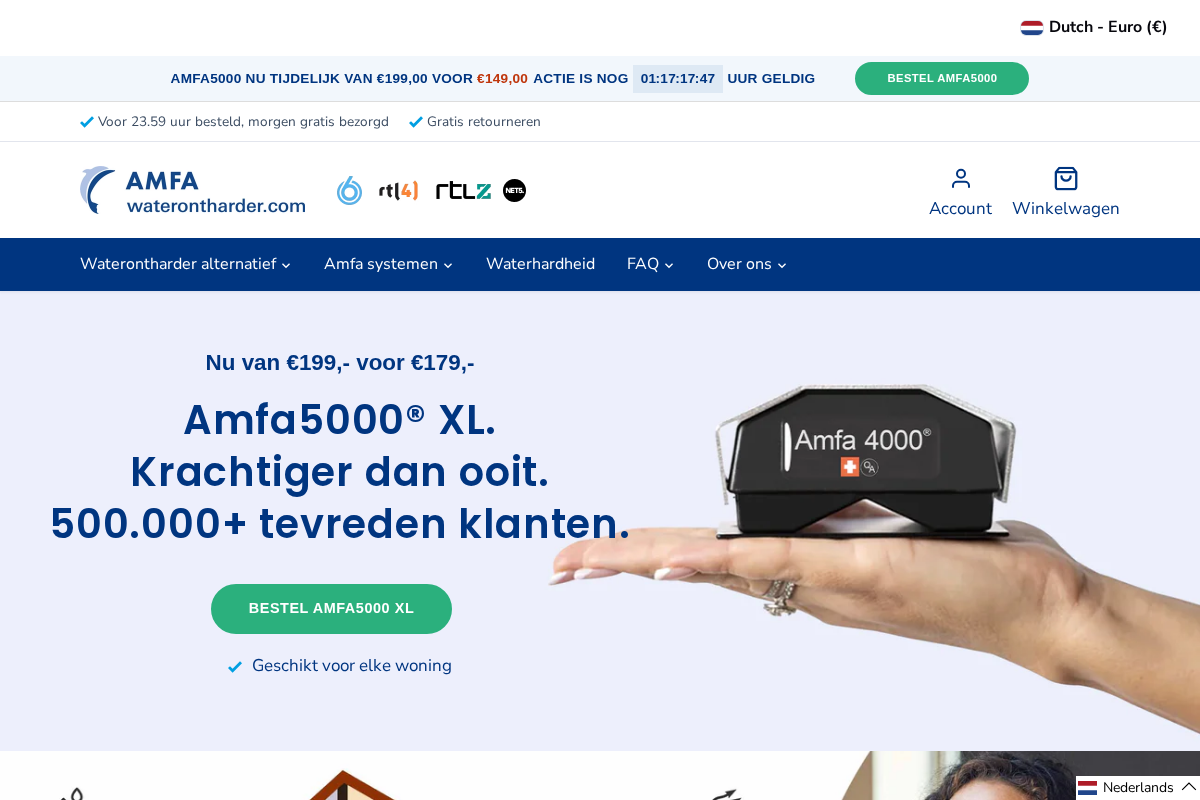 Waterontharder homepage screenshot
