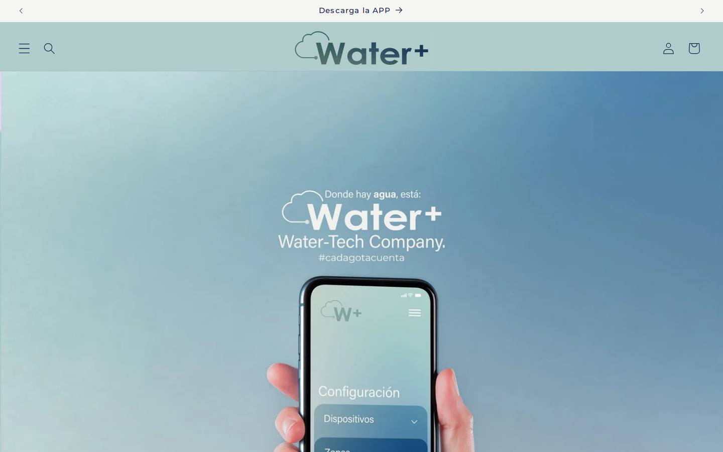 waterplus.io homepage screenshot