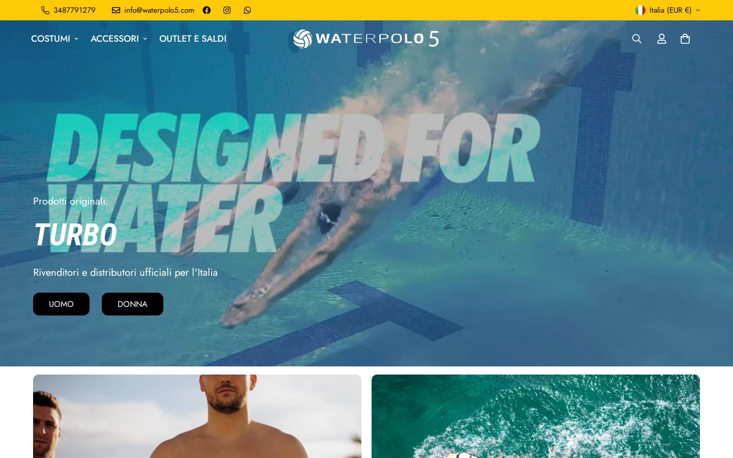 Waterpolo5 homepage screenshot