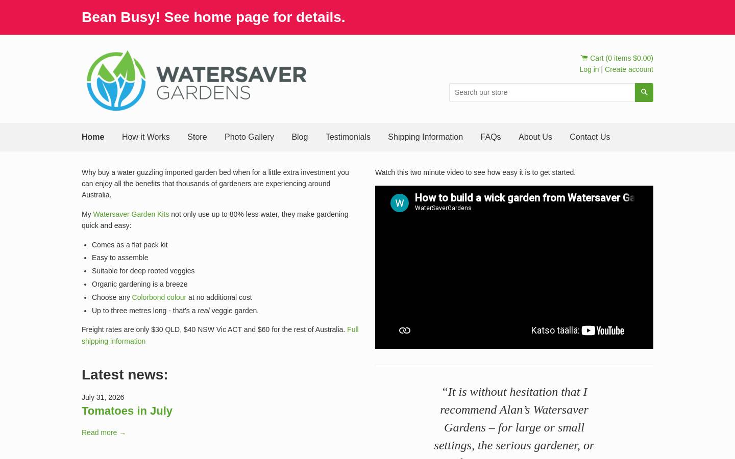 watersavergardens.com homepage screenshot
