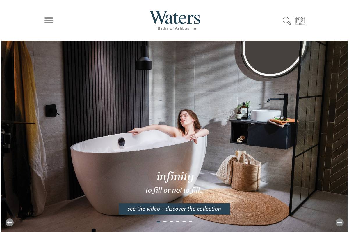 Waters Baths  homepage screenshot
