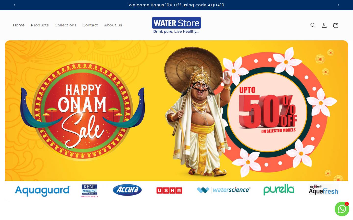 waterstore.online homepage screenshot