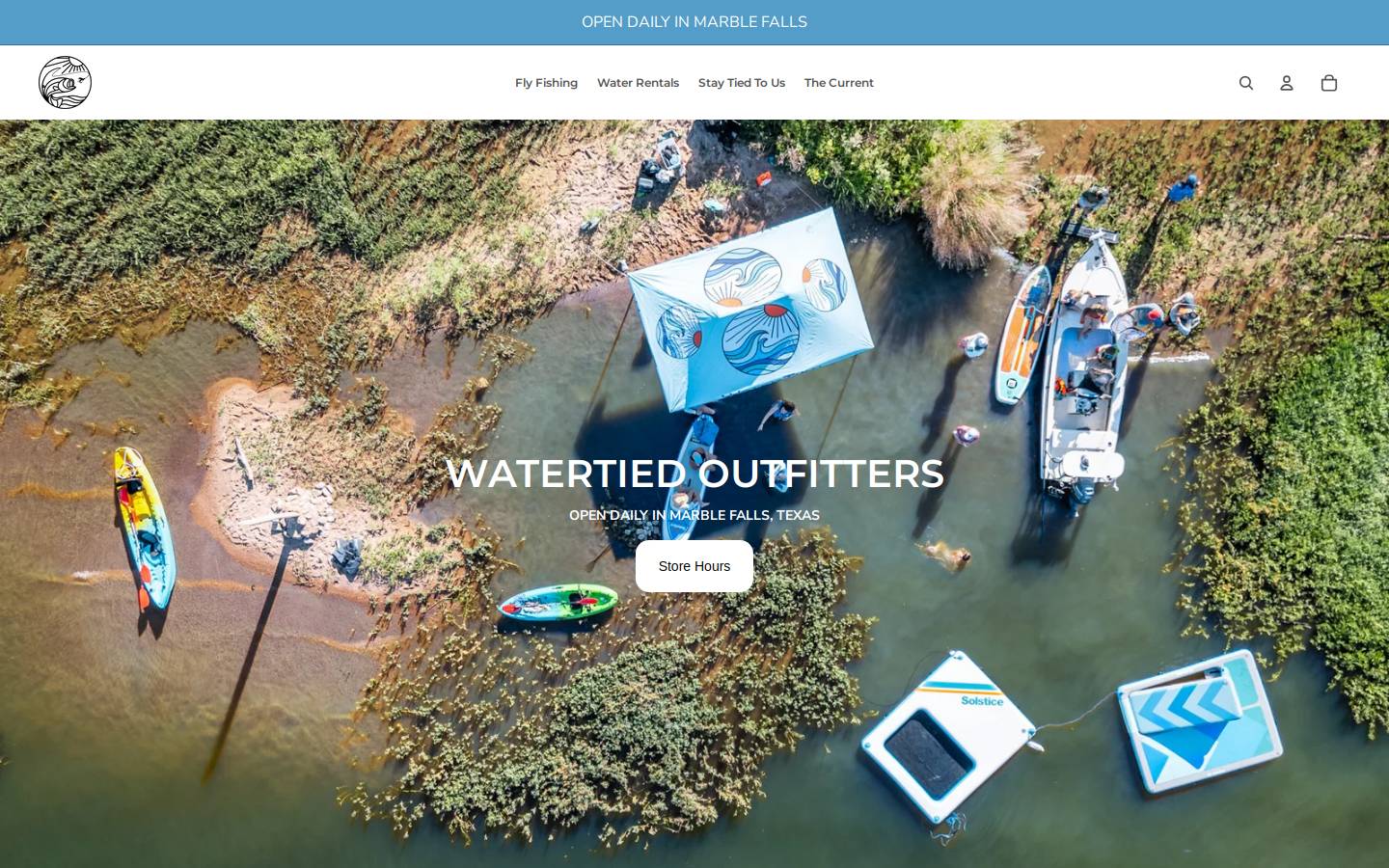 watertied.com homepage screenshot
