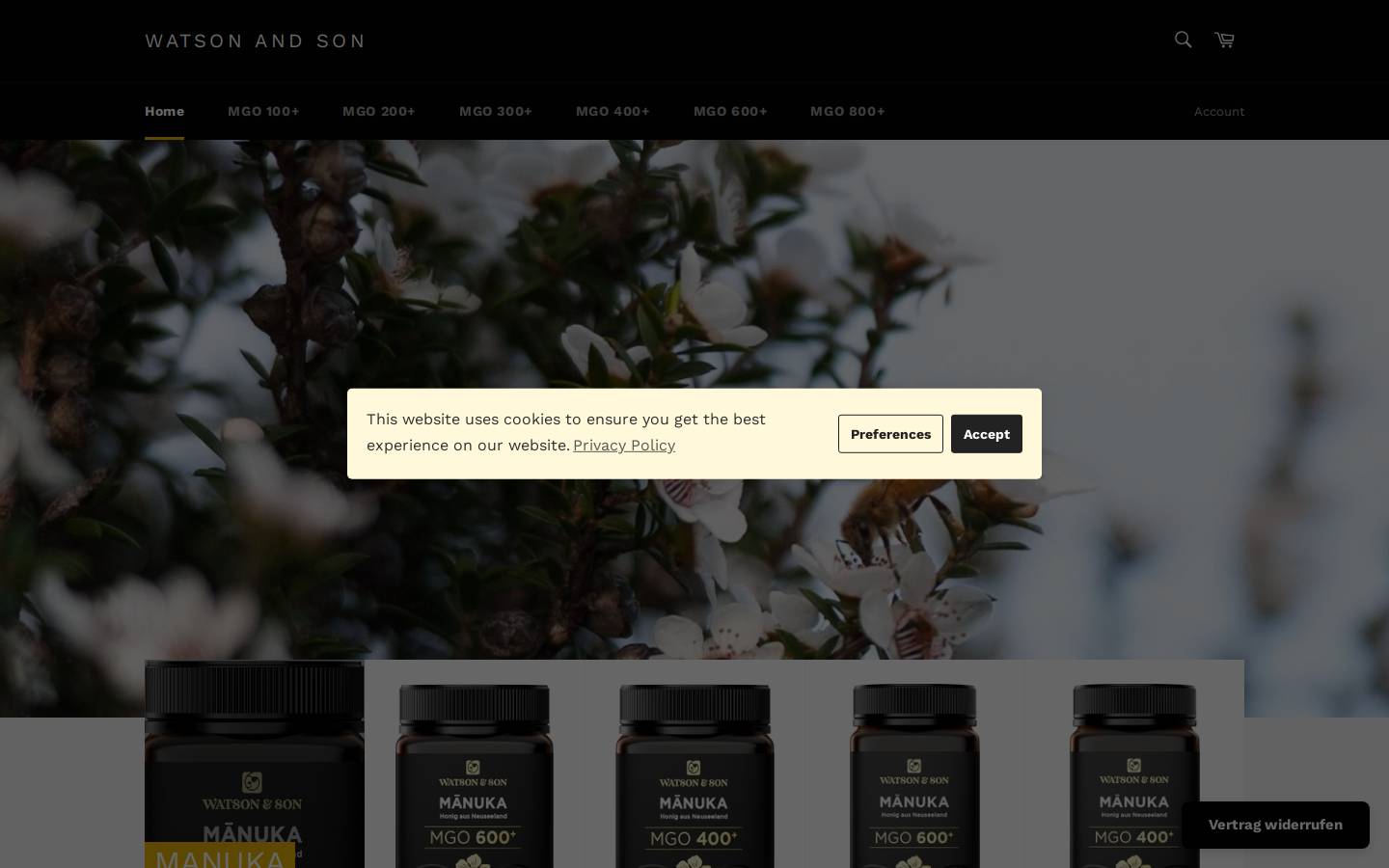 watson-and-son.de homepage screenshot