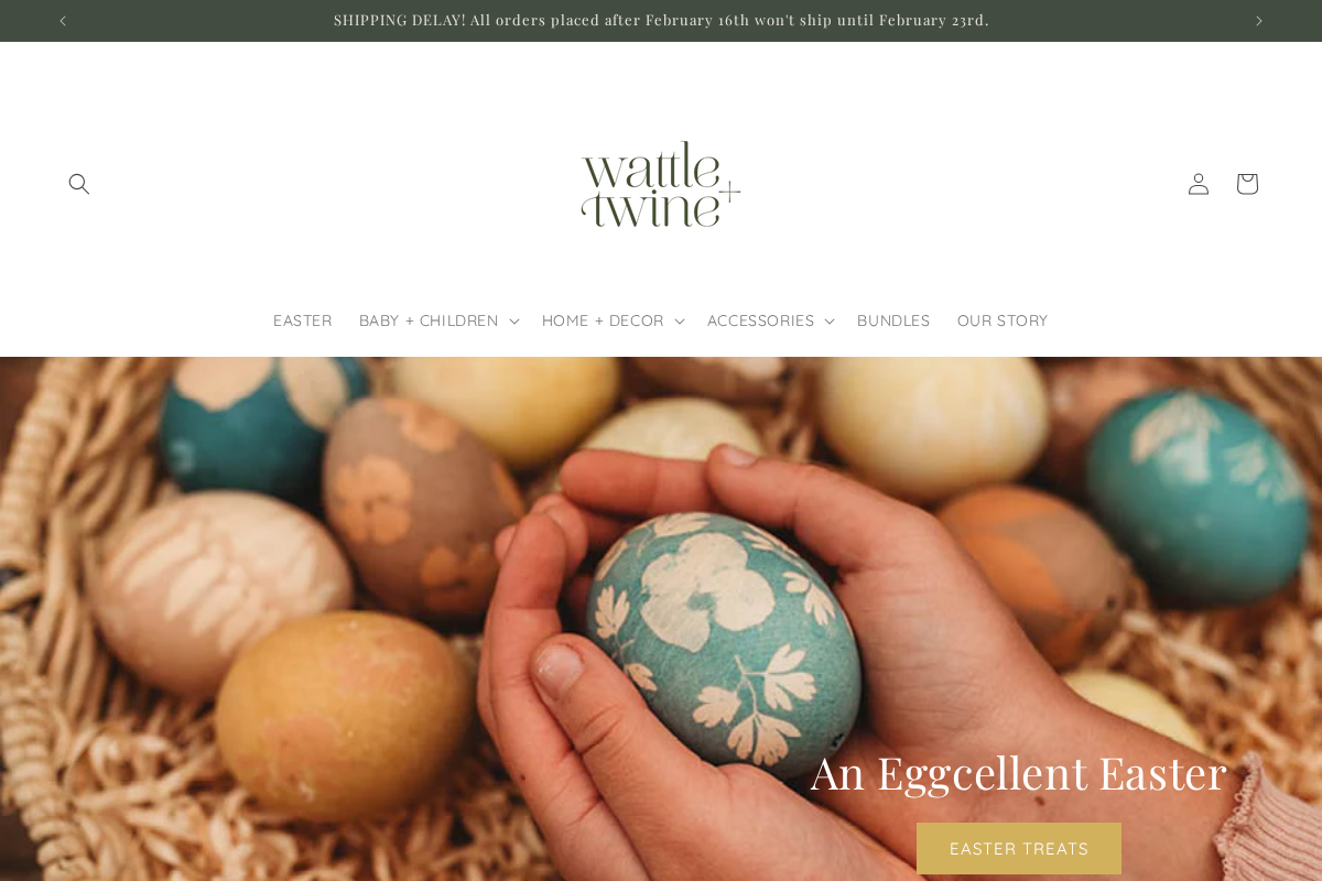 wattleandtwine.com.au homepage screenshot
