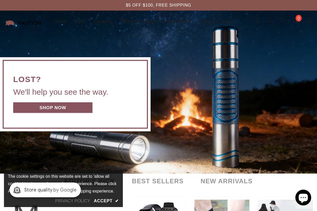 wautton.com homepage screenshot