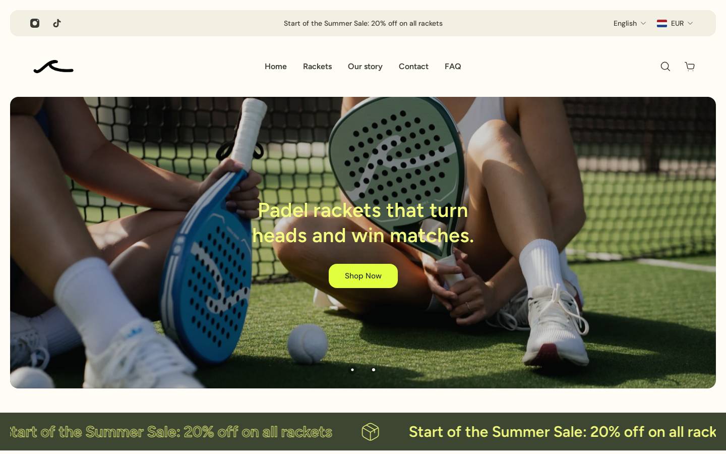 Wave Padel homepage screenshot