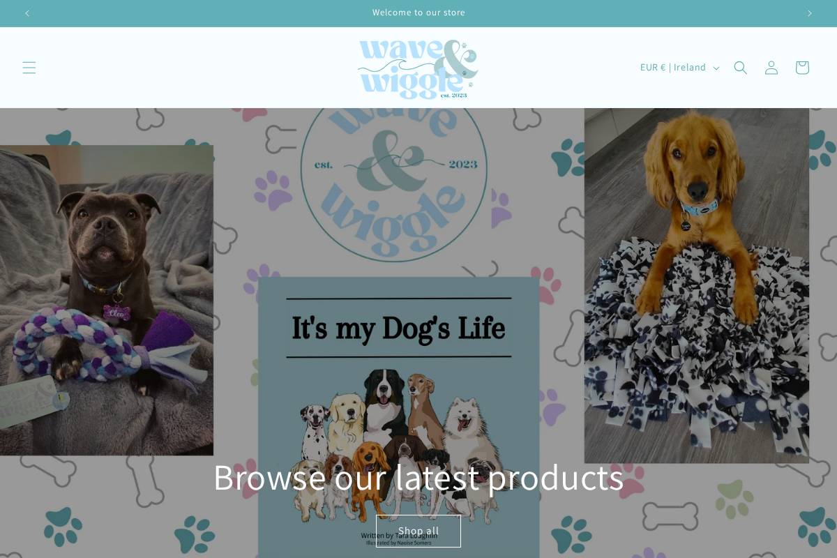 waveandwiggle.com homepage screenshot