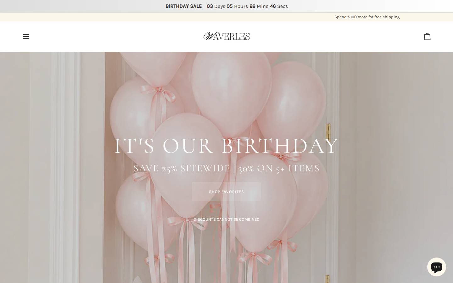 waverles.com homepage screenshot