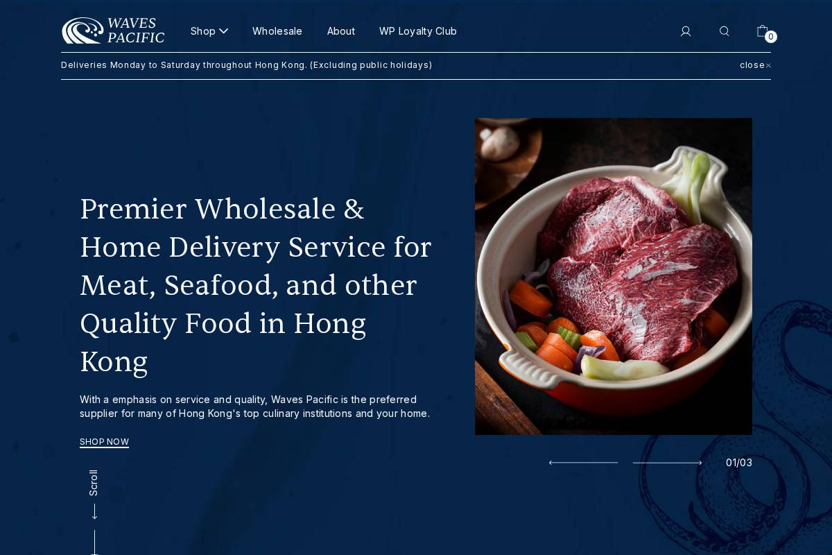 wavespacific.com homepage screenshot