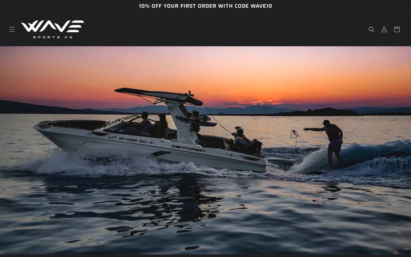 wavesports.co homepage screenshot