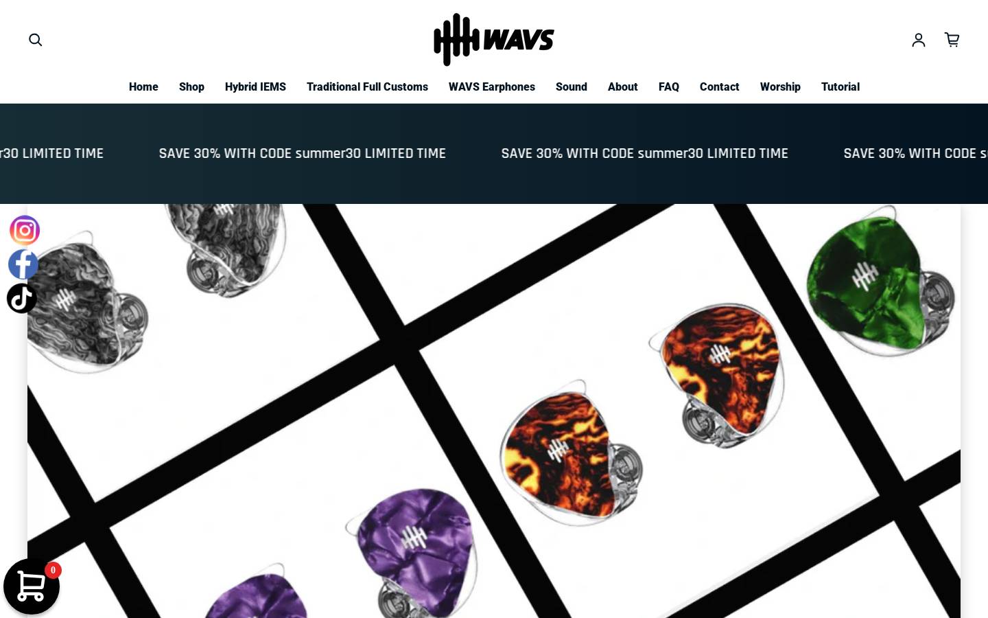 wavscustom.com homepage screenshot