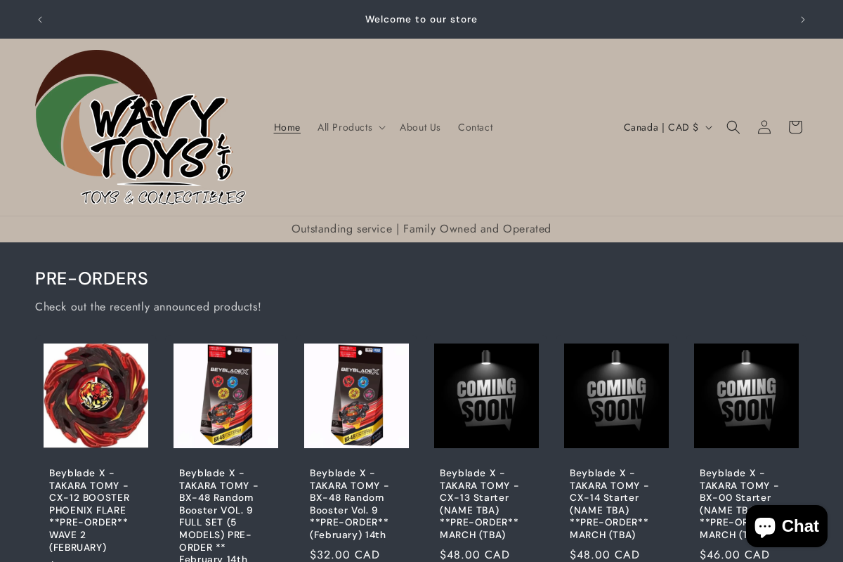 wavytoysltd.com homepage screenshot