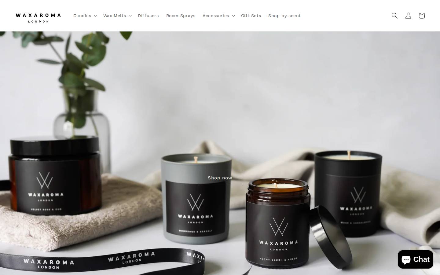 waxaromaldn.com homepage screenshot