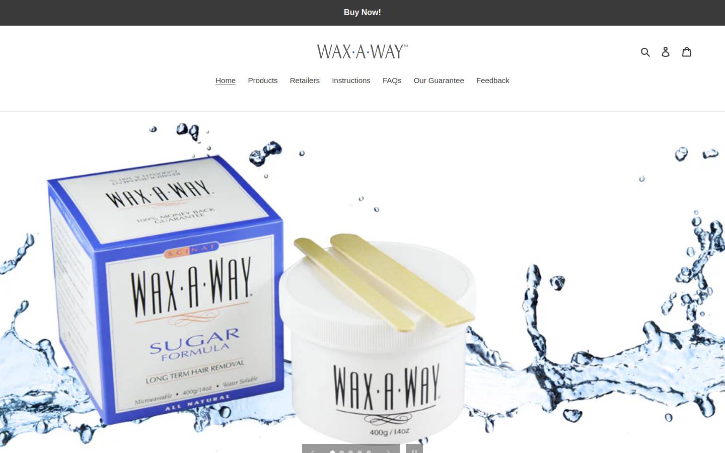 waxaway.ca homepage screenshot