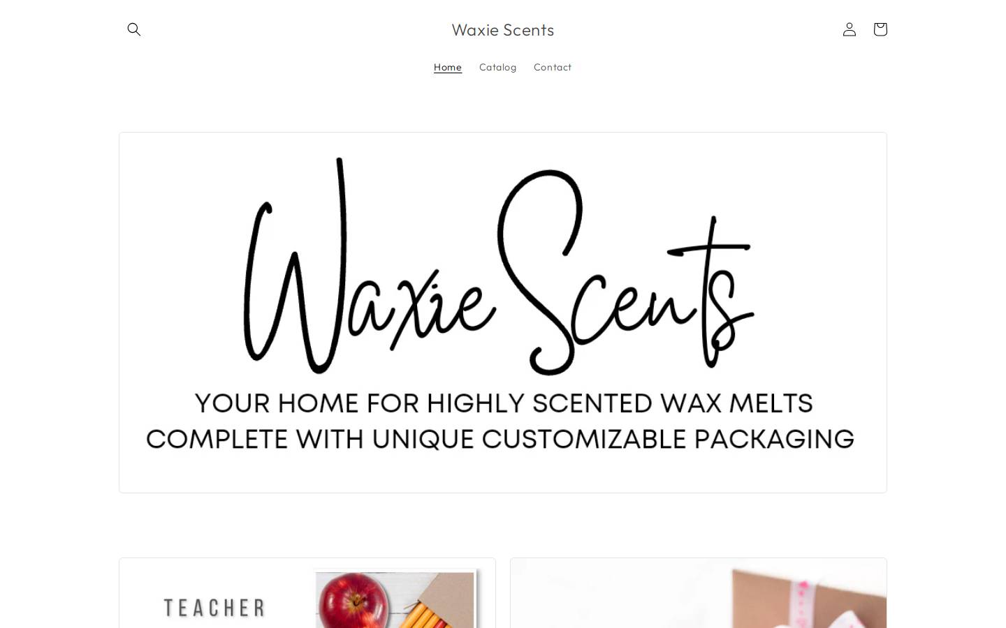 waxiescents.com homepage screenshot