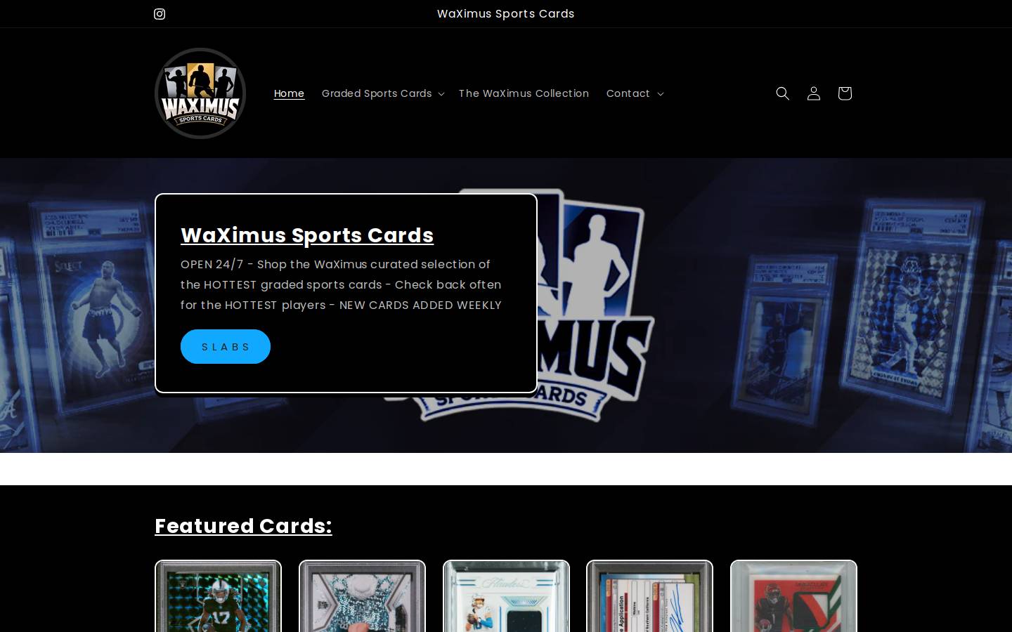 waximussports.com homepage screenshot
