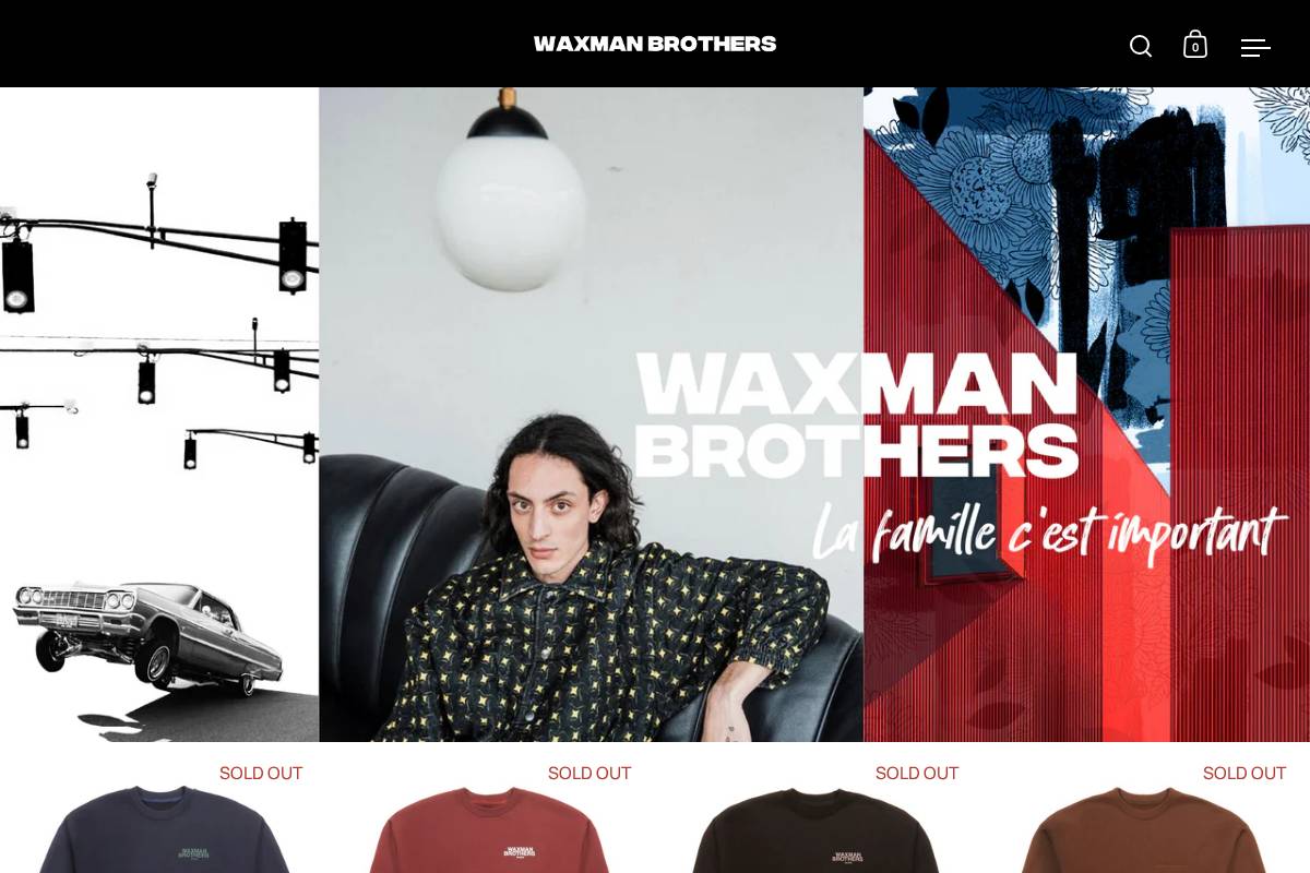 waxmanbrothers.com homepage screenshot