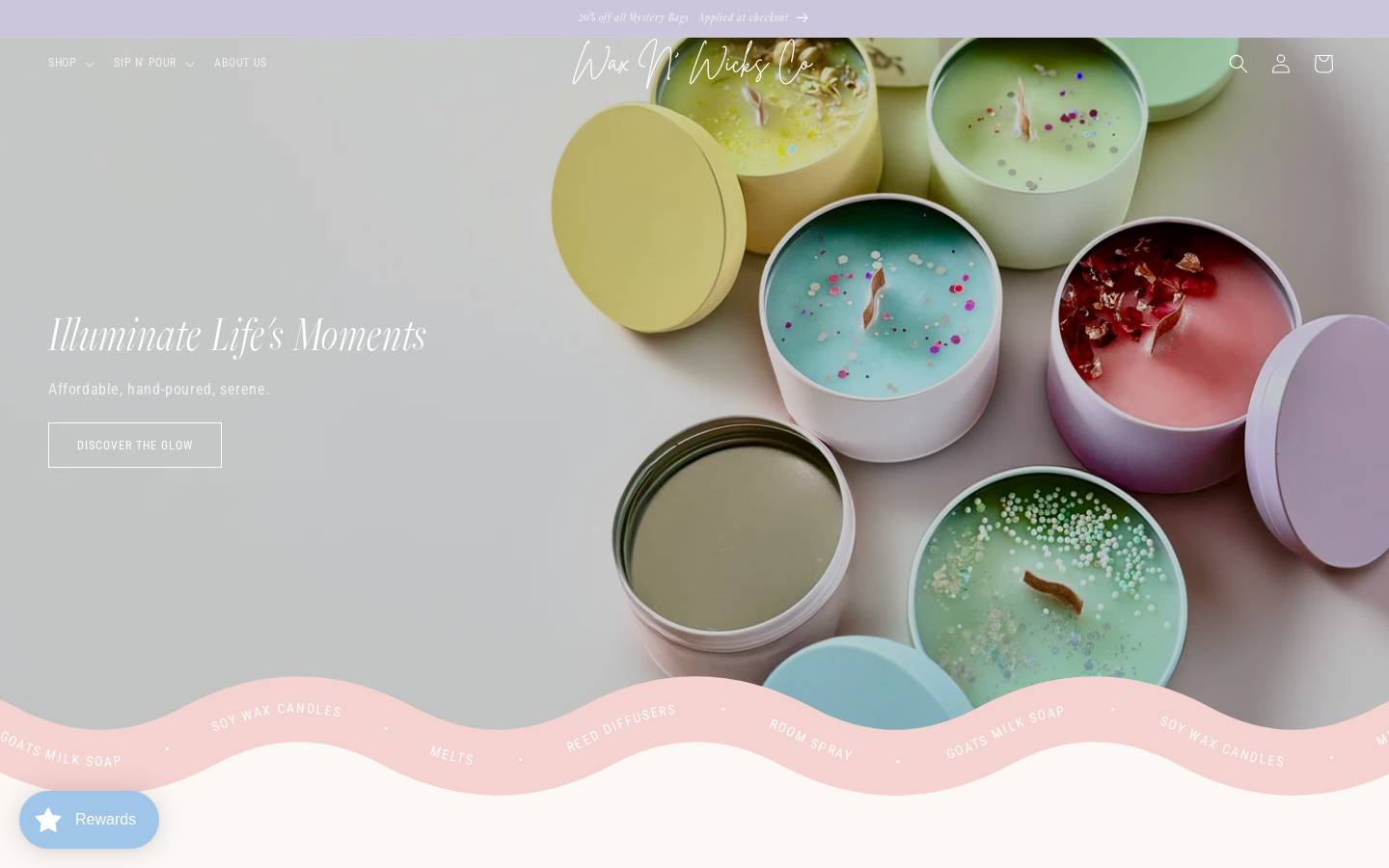 waxnwicksco.com homepage screenshot
