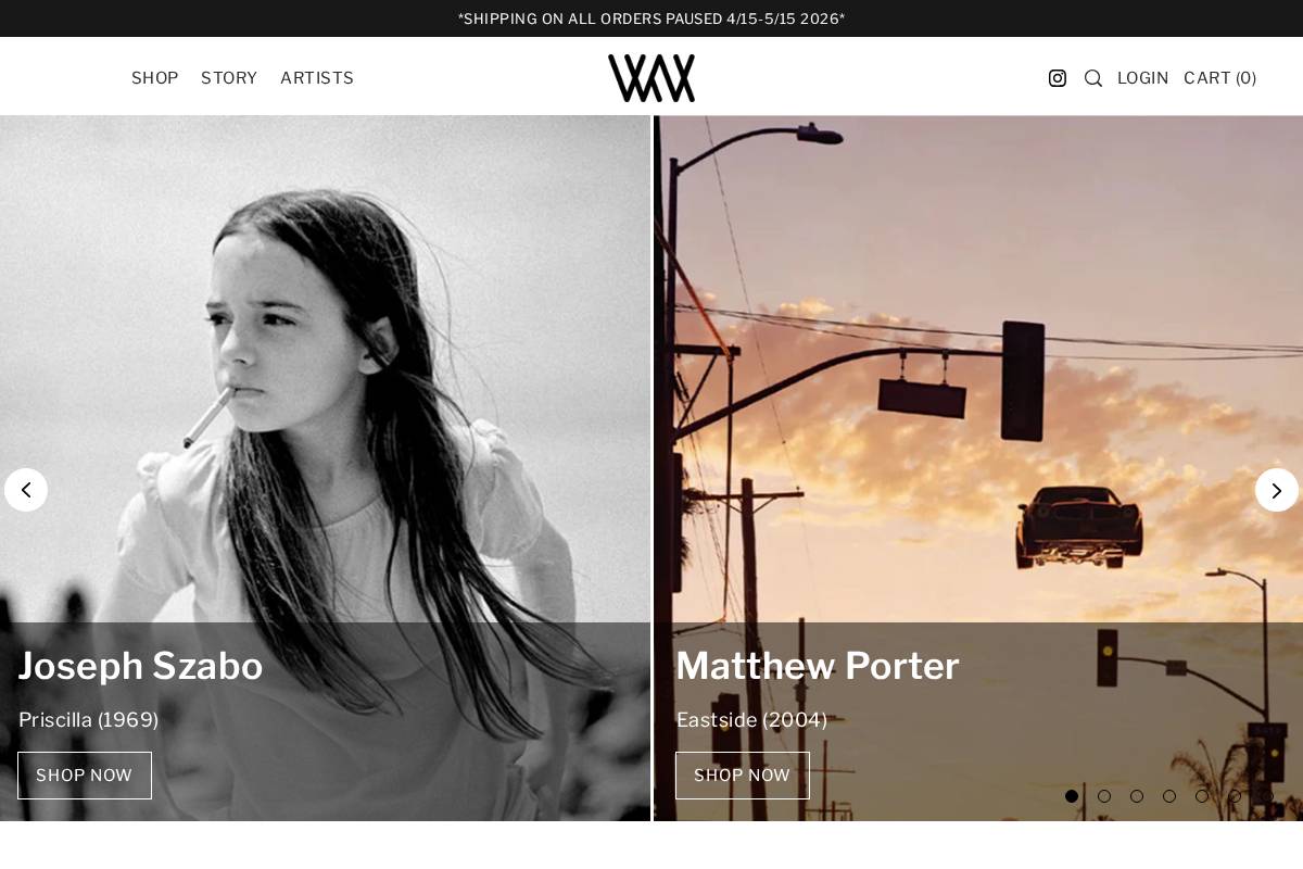 waxposter.com homepage screenshot