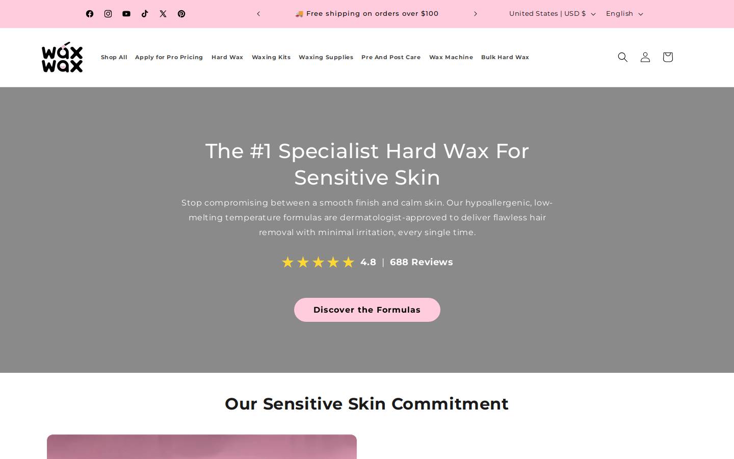 Waxwax homepage screenshot