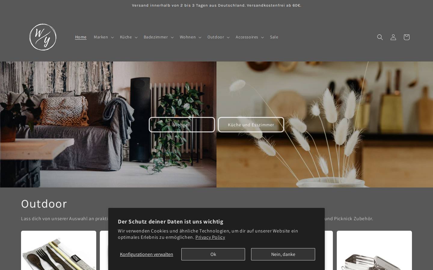 Waya homepage screenshot