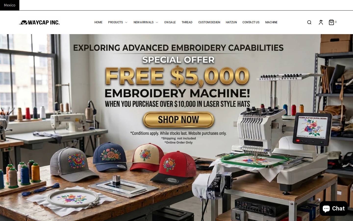 waycaps.com homepage screenshot