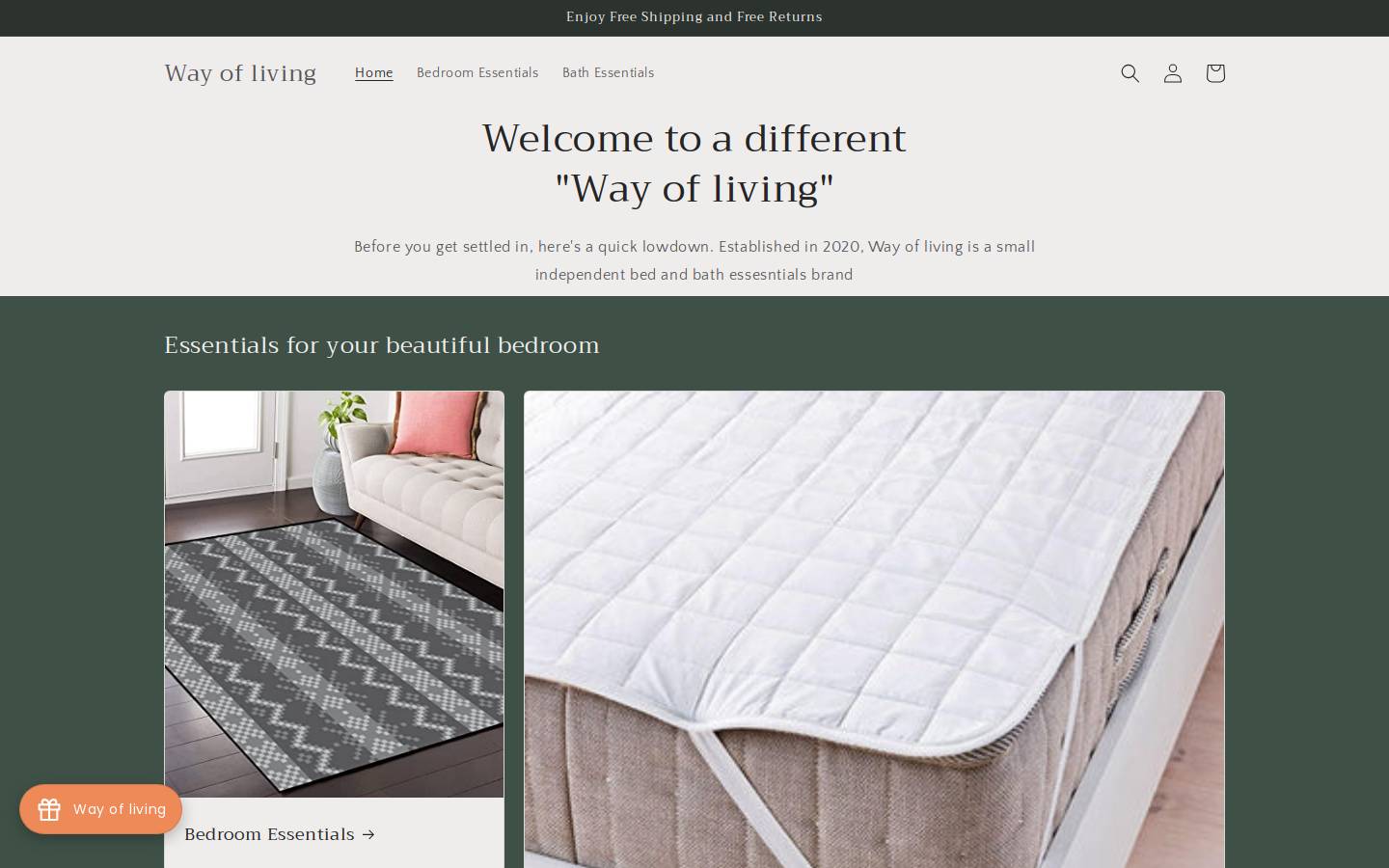 wayofliving.co.in homepage screenshot