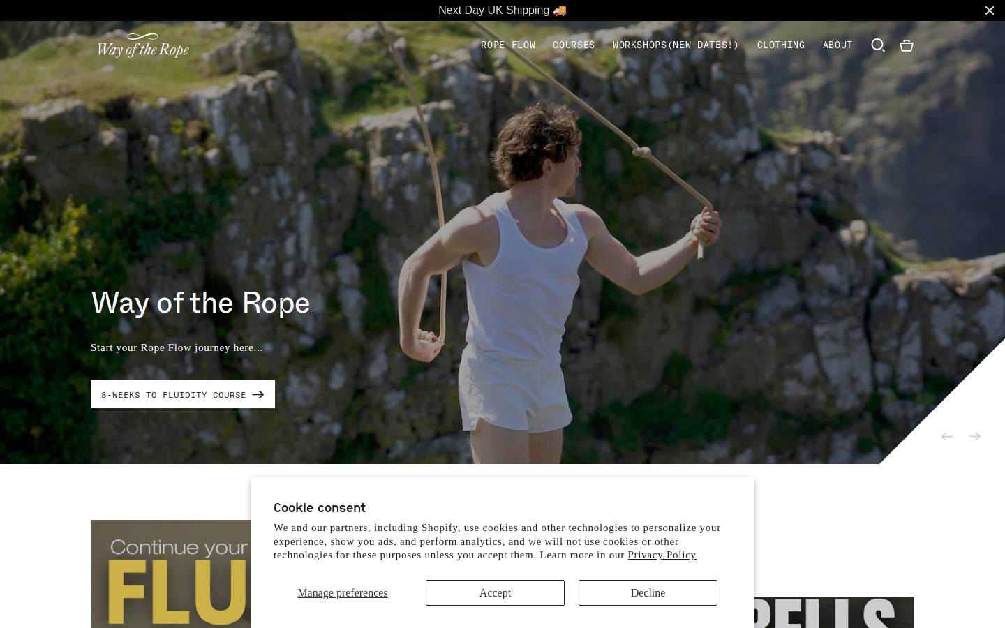 wayoftherope.com homepage screenshot