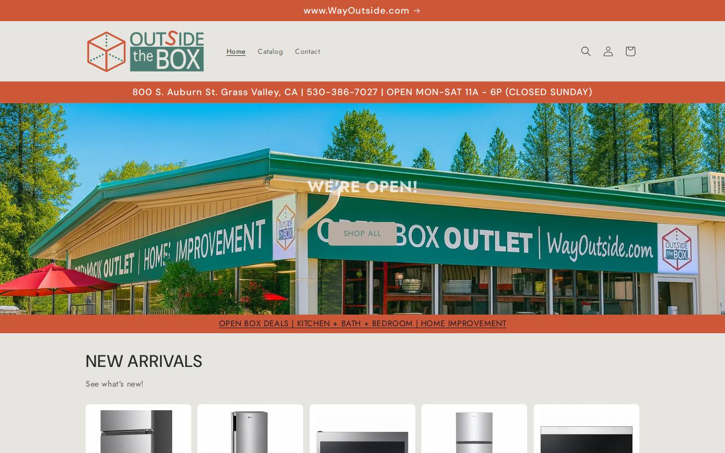 wayoutside.com homepage screenshot