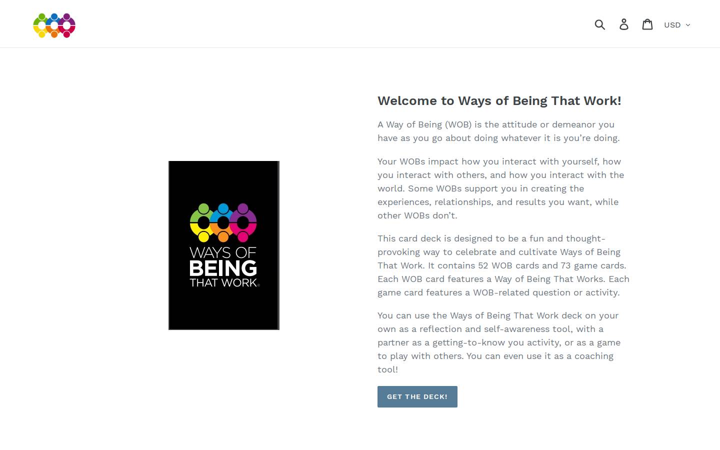 waysofbeingthatwork.com homepage screenshot