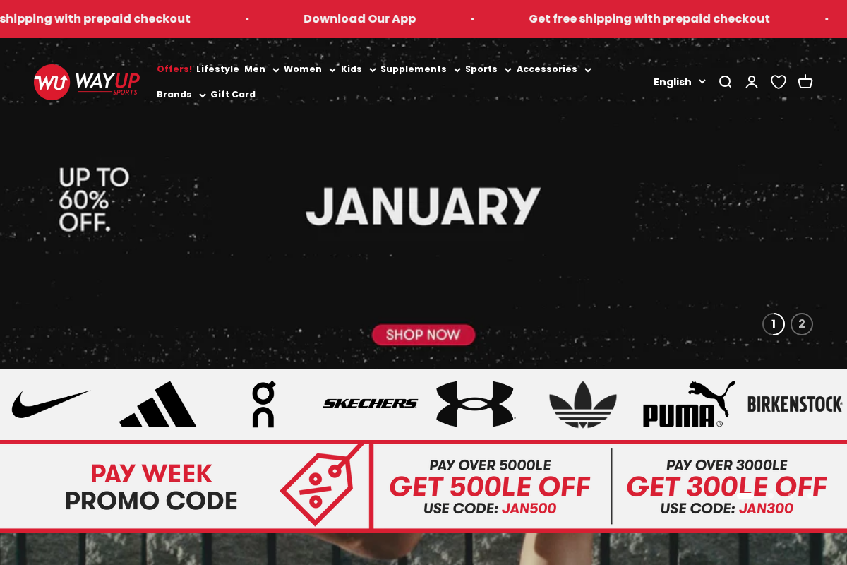 Wayupsports homepage screenshot