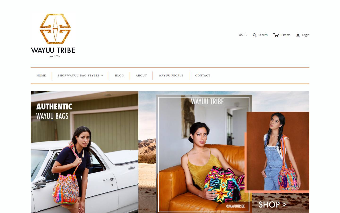 wayuutribe.com homepage screenshot