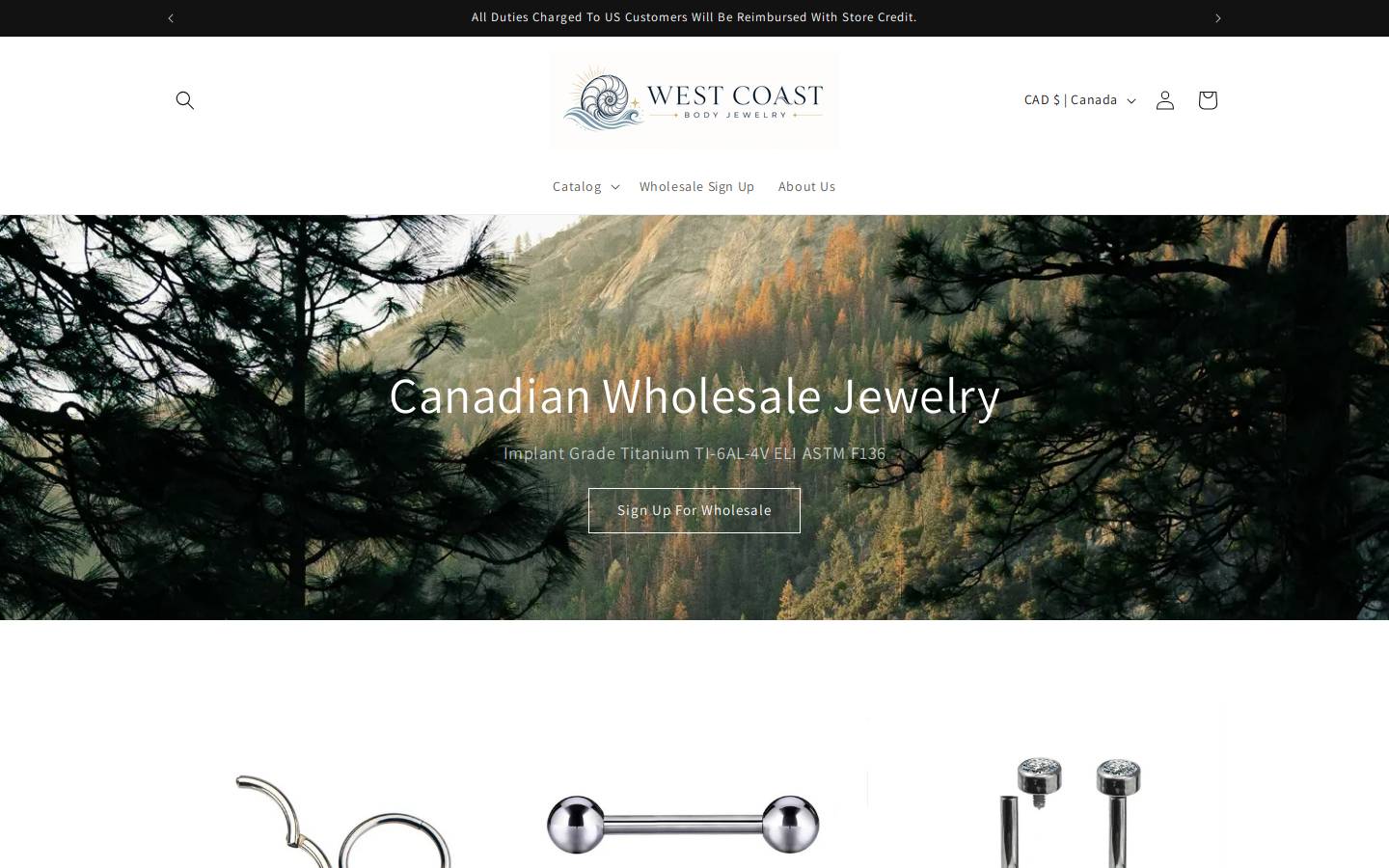 wcbjewelry.com homepage screenshot