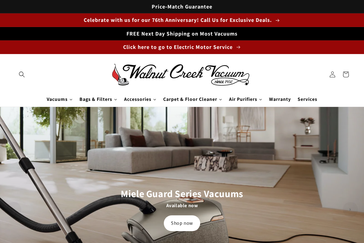 wcvac.com homepage screenshot