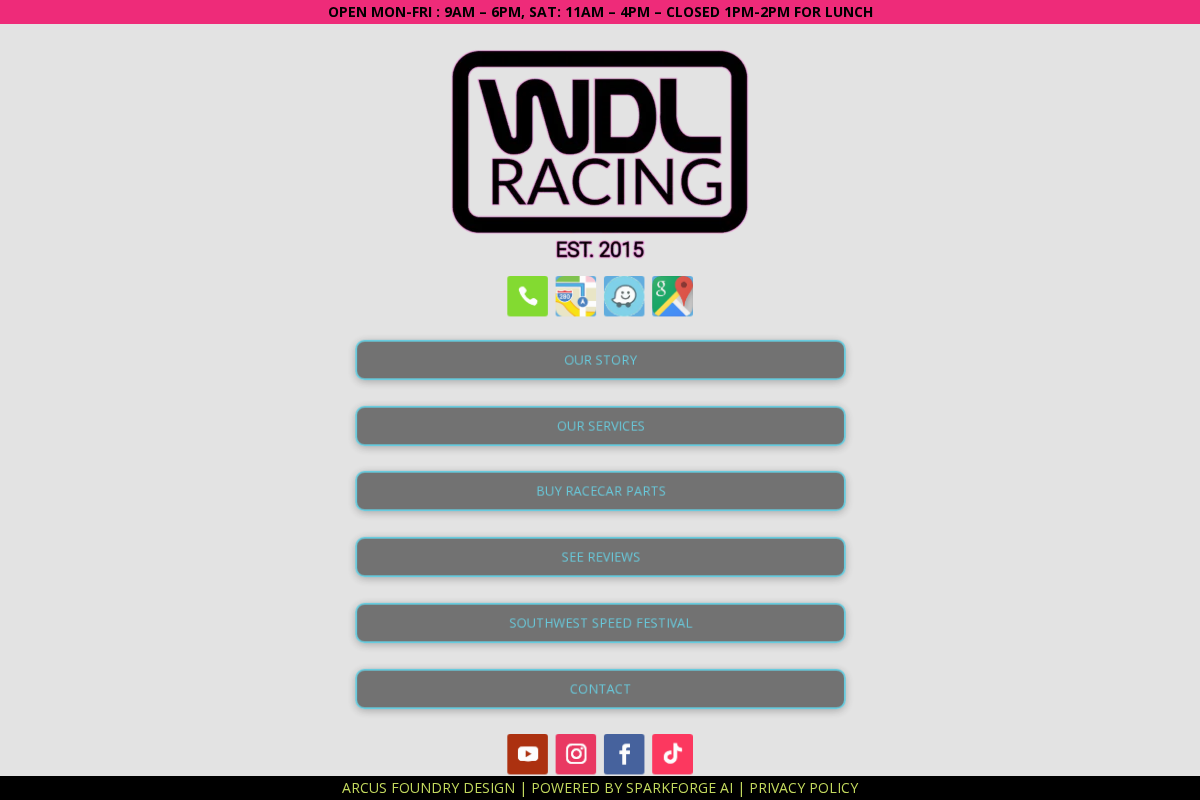 wdlracing.com homepage screenshot