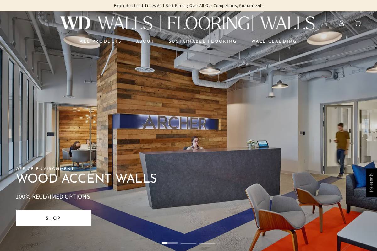 wdwalls.com homepage screenshot